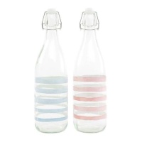 Flacone da 1000 ml a righe blu o rosa