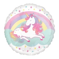 Palloncino rotondo Unicorno Incantato da 43 cm - Anagram