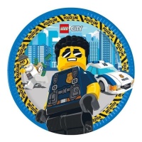 Piastre della polizia Lego 23 cm - 8 pezzi.