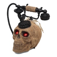 Telefono a forma di teschio con luci e suoni