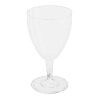 Coppa di vino trasparente in plastica da 200 ml - 3 unità