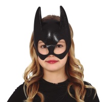 Maschera supereroe pipistrello nero infantile