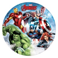 Piatti Avengers in Action 23 cm - 8 pezzi.