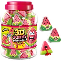 Caramelle gommose a forma di anguria ripiene da 18 g - confezione da 60 pezzi