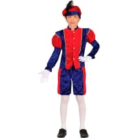 Costume da paggio blu e marrone per bambini