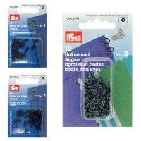 Staffe in ottone nero - Prym - 12 pz.