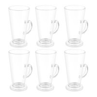 Tazza da 280 ml con manico per caffè latte - 6 pz.