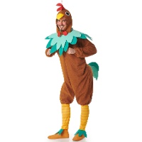 Costume da gallo marrone per uomo