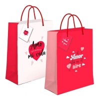 Sacchetto regalo Love with message 32 x 26 x 10 cm - 1 pz.