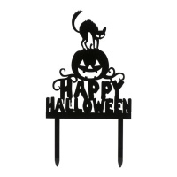 Topper torta Happy Halloween da 18 x 10 cm - Dekora