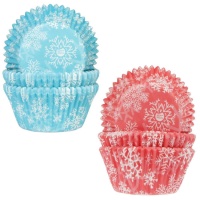 Capsule per cupcake a fiocco di neve colorate - House of Marie - 50 pz.
