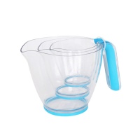Boccale dosatore da 0,25, 0,5 e 1 L in plastica - 3 pezzi