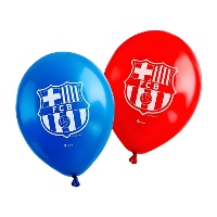 Palloncini in lattice ufficiali FC Barcelona con stemma, 30 cm - confezione da 6