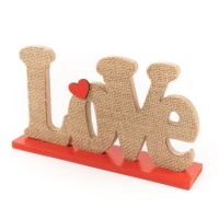 Figura da tavolo in legno Amore
