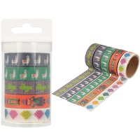 Set di nastri washi party alpaca 5 m - 5 unità