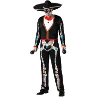 Costume da scheletro messicano giorno dei morti per uomo