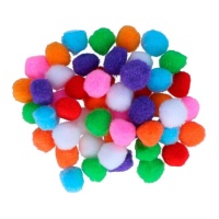 Pompon colorati in polipropilene da 2,5 cm - Innspiro - 50 pz.