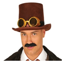Cappello steampunk con occhiali tondi