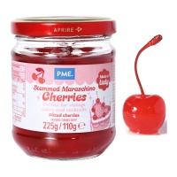 Ciliegie Maraschino rosse con gambo da 225 gr