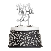 Topper torta in acrilico 25° anniversario - Dekora