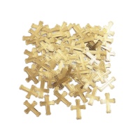 Coriandoli croci dorate Prima Comunione 14g