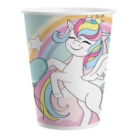 Bicchieri Unicorn Love 200 ml - 8 pezzi.