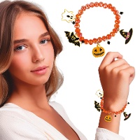 Braccialetto di Halloween con figure arancioni