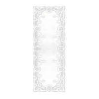 Blonda rettangolare 16 x 42 cm di carta bianca - 8 unità