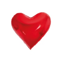 Palloncino cuore rosso metallizzato da 45 cm - Amber
