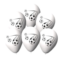 Palloncini in lattice da 23 cm - 6 unità - Palloncini a forma di pallone da calcio