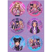 Dischi di cialda commestibile a tema K-pop da 5,8 cm - 6 pezzi