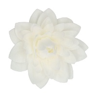 Ostia a forma di fiore di Dalia bianca da 12,5 cm - FunCakes - 1 unità
