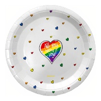 Piatti All you need is love da 23 cm - confezione da 6