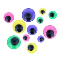 Occhi colorati mobili assortiti - Innspiro - 64 pz.
