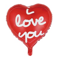 Palloncino cuore rosso I Love You da 46 cm