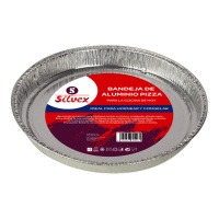 Contenitore per pizza monouso in alluminio 25 x 2,5 cm - 2 pz.