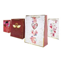 Sacchetto regalo Love flowers 40 x 31 x 12 cm - 1 pz.