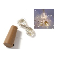 Bottiglia luminosa multicolore con tappo - 2 m