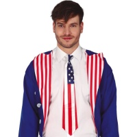 Cravatta con bandiera americana da 47 cm