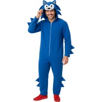 Costume da riccio blu da videogioco per uomo