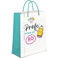 Borsa regalo di 32 x 26 x 10 cm Profe sei un 10