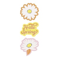 Adesivi floreali Hello spring - 3 unità