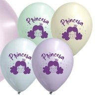 Palloncini in lattice principessa colori assortiti da 30 cm - Globos Payaso - 25 unità