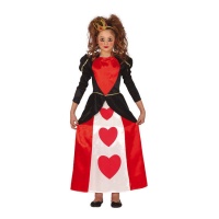 Costume regina del cuore da bambina