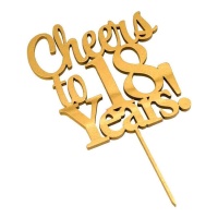 Cheers to 18 years oro cake topper