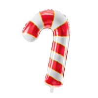 Palloncino rosso a forma di bastoncino di zucchero 50 x 82 cm - PartyDeco