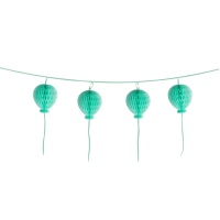 Ghirlanda di palloncini nido d'ape turchese di 1,80 m