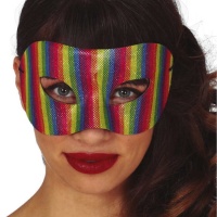 Maschera glitterata multicolore