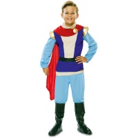 Costume da principe con mantello rosso da bambino