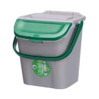 Bidone della spazzatura ecologico impilabile verde da 28 L ecoway